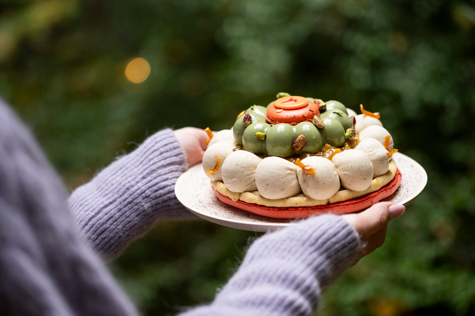 MACARON TORTA  ‘Orange - Pistache’