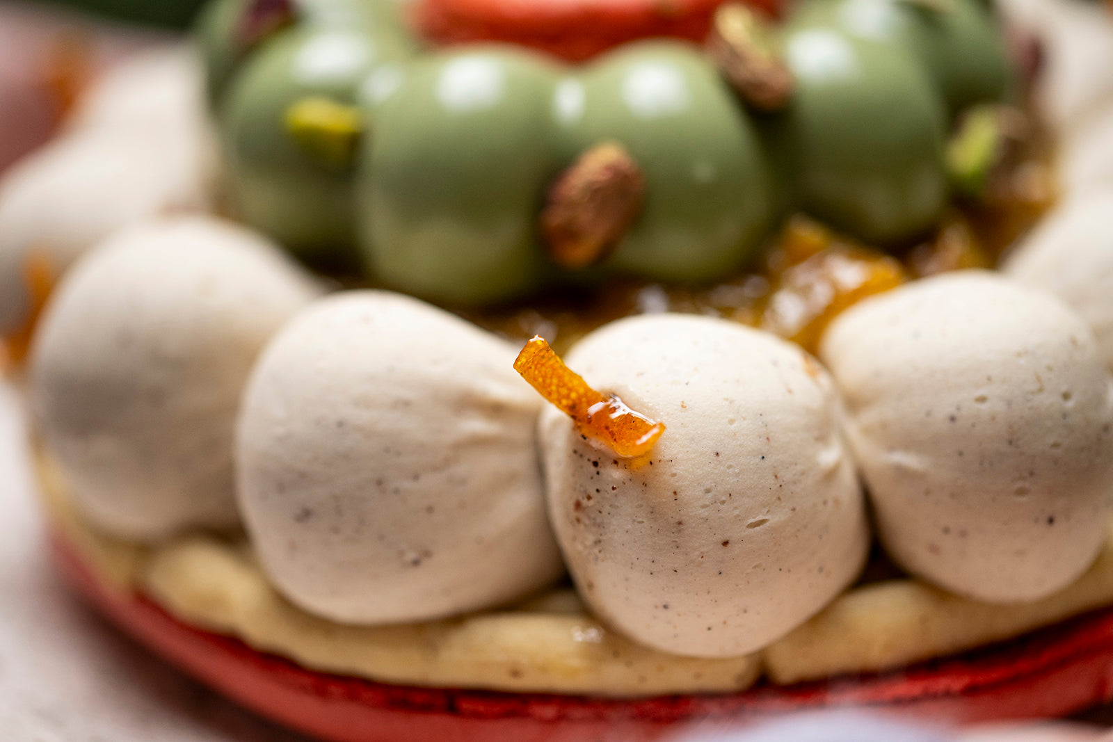 MACARON TORTA  ‘Orange - Pistache’